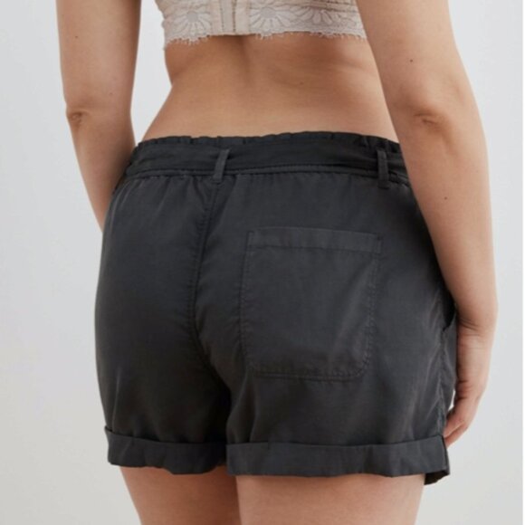 Aerie Paper Bag Dark Gray Camp Shorts - Picture 2 of 11